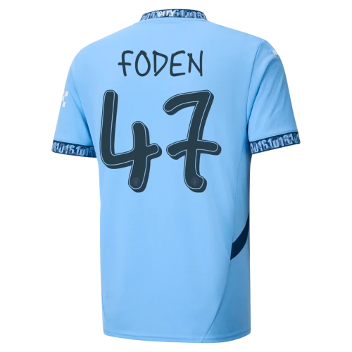 FODEN #47 Manchester City 24/25 Stadium Men's Home Shirt - Man City Font
