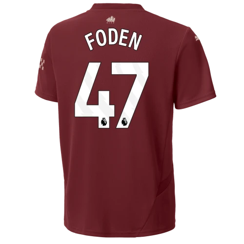 FODEN #47 Manchester City 24/25 Kid's Third Shirt and Shorts - PL Font