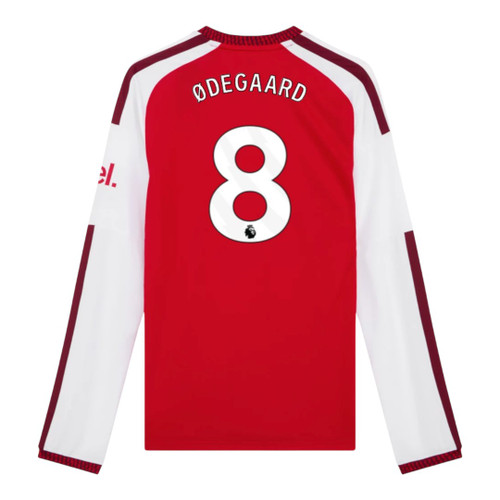 ØDEGAARD #8 Arsenal 26/27 Men's Home Long Sleeve Shirt - PL Font
