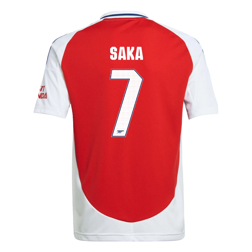 SAKA #7 Arsenal 24/25 Kid's Home Shirt and Shorts - Arsenal Font
