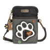 Chala CELLPHONE XBODY - B&W PAWPRINT - GRAY crossbody