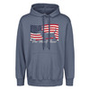 
red, white blue basset hound hoodie