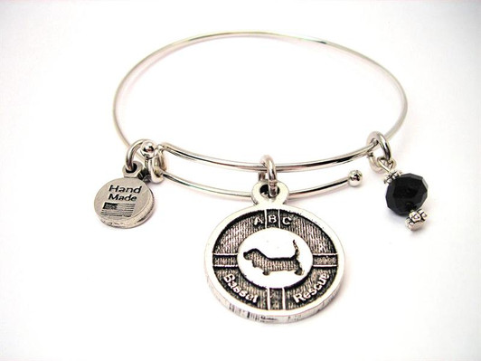 ABC Basset Hound Rescue
pewter bracelet 
