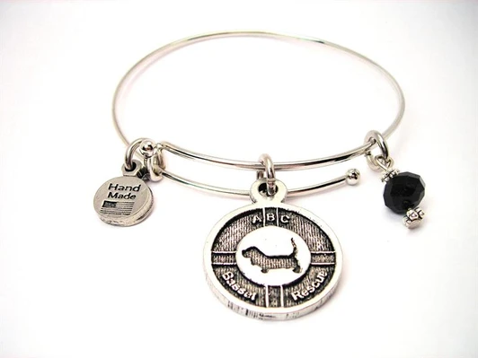 ABC Basset Hound Rescue
pewter bracelet 
