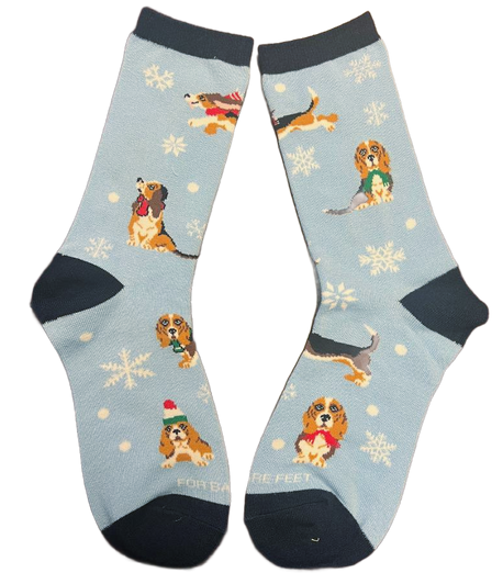 basset hound winter socks