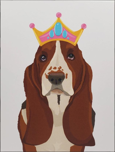 basset hound princess card