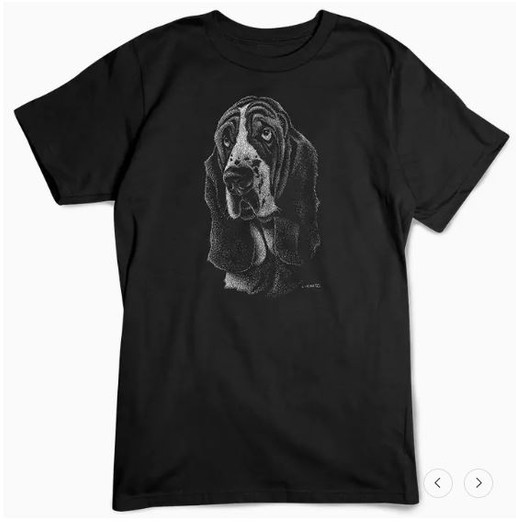 black basset hound t-shirt
