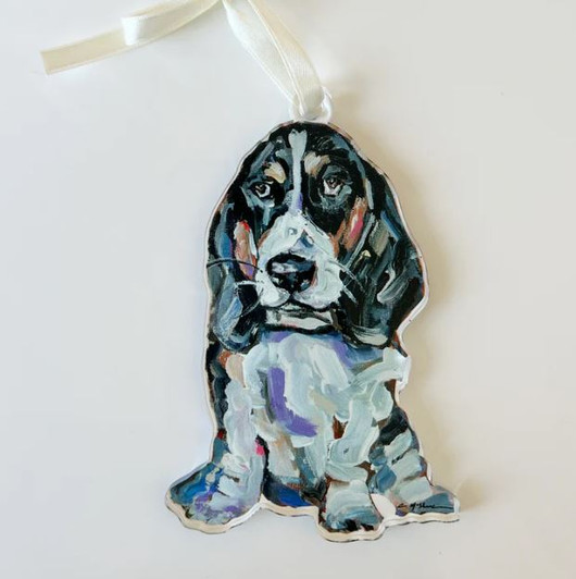 basset hound ornament
