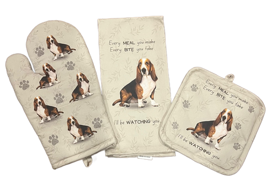 basset hound kitchen set