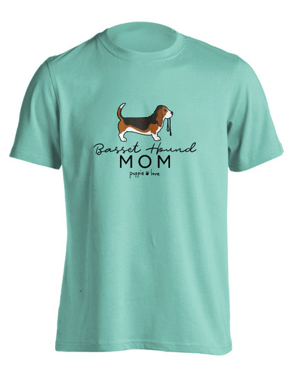 Puppie Love Basset Hound Mom T-Shirt