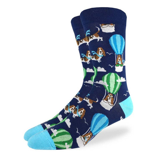 hot air balloon basset hound socks