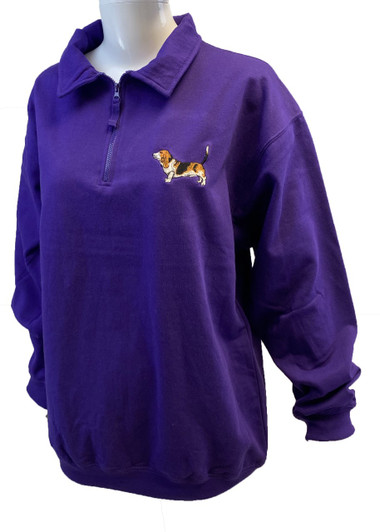 basset hound quarter zip
