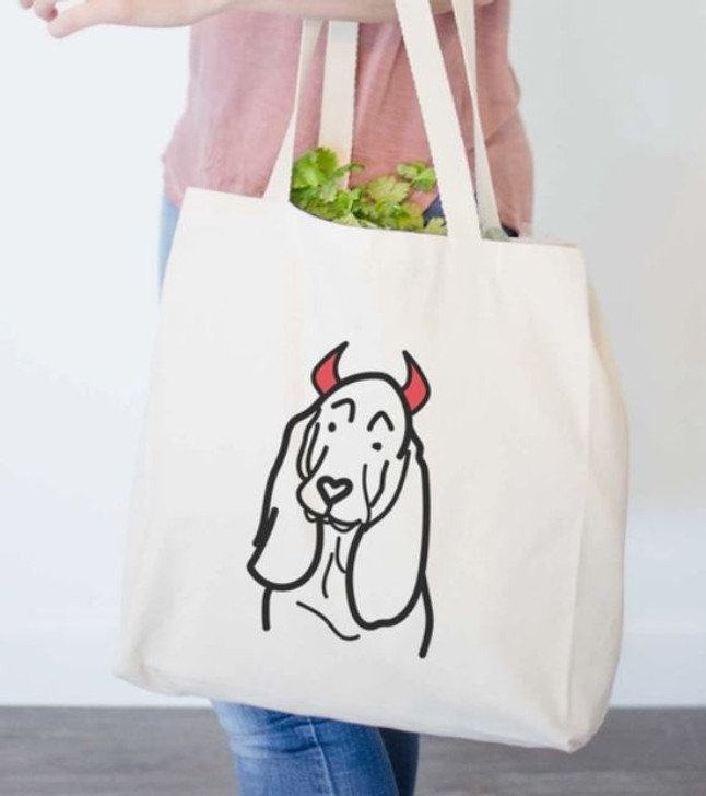 basset hound devil tote