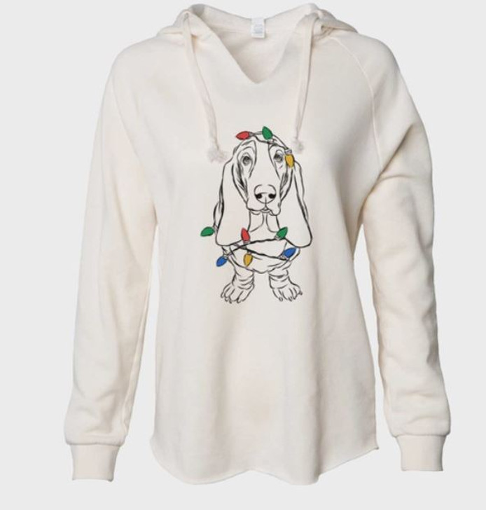 basset christmas hoodie