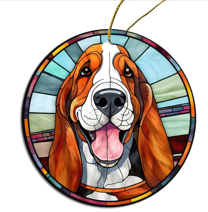 basset hound ornament