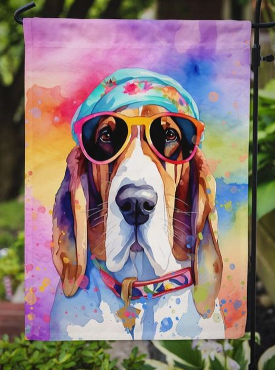 hippie basset hound flag