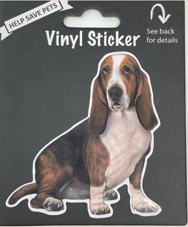 basset hound vinyl sticker
