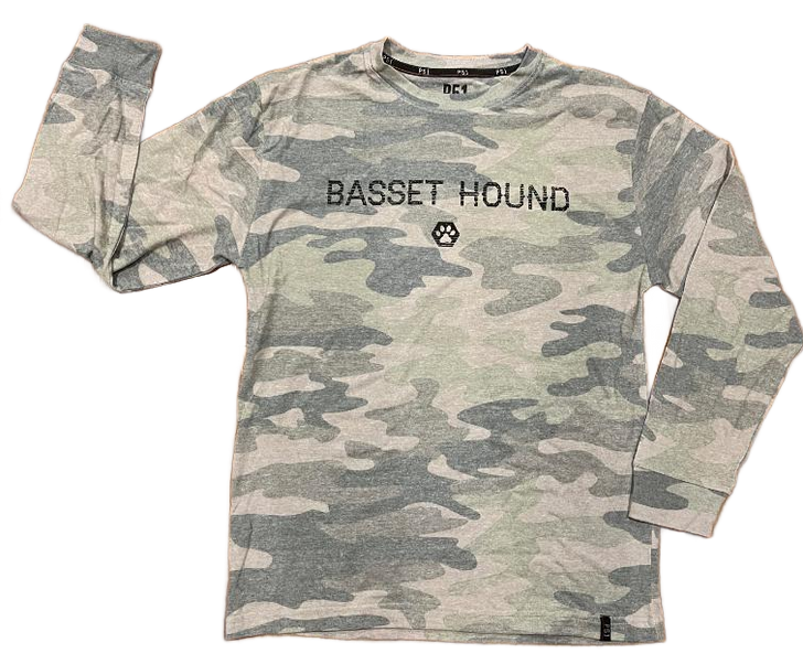 basset hound camo shirt