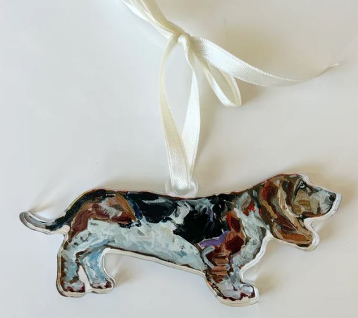 basset hound ornament
