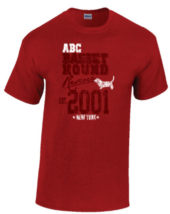 ABC Basset Hound Rescue 20th anniversary t-shirt