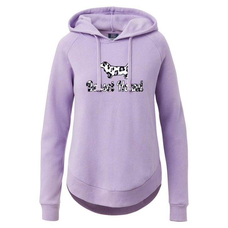 basset hound purple leopard sweatshirt