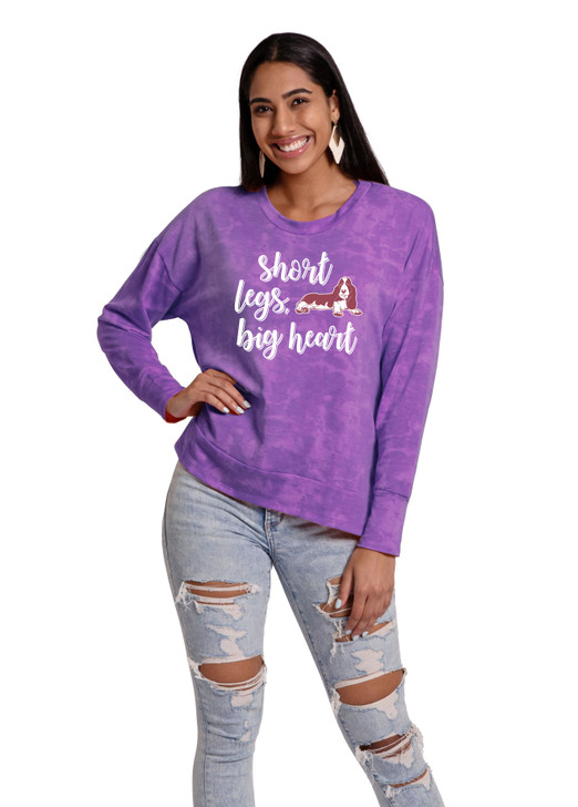 Short Legs Big Heart Tie Dye Shirt 
