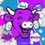 JULIE JALER La vache qui rit - pop art - purple