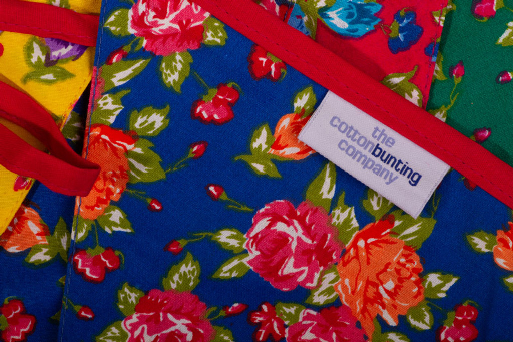Bright Floral Bunting Close Up