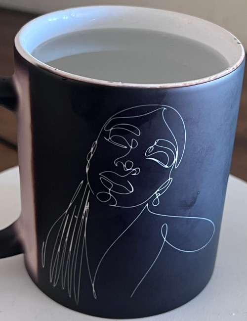 Self Love Matte Black Color Changing Coffee Mug
