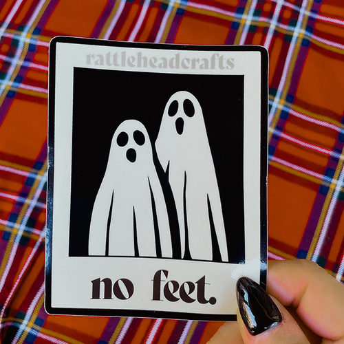 "No Feet" Sticker