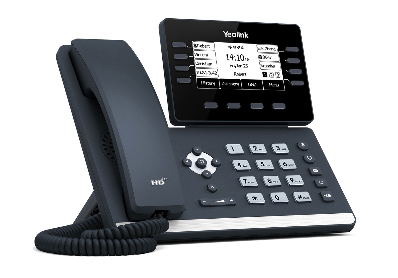 Yealink IP phone 12 VoIP Accounts. 3.7-Inch Graphical USB 2.0, Dual-Port Gigabit Ethernet, 802.3af PoE