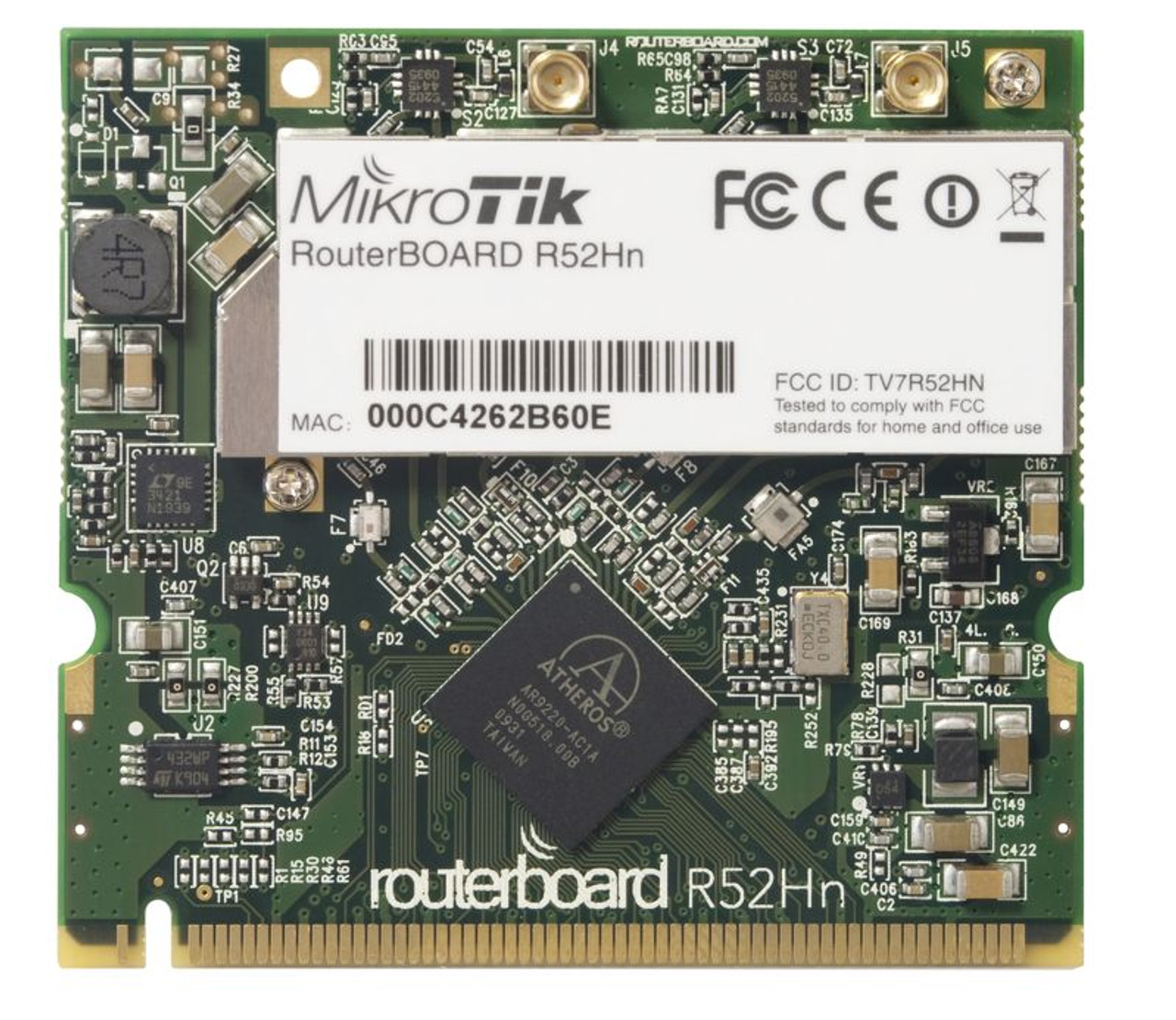 MikroTik R52Hn 802.11a/b/g/n High Power MiniPCI card with MMCX