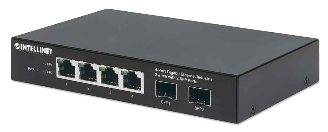 Industrial 4-Port GbE Switch w/ 2 SFP Ports (508247)