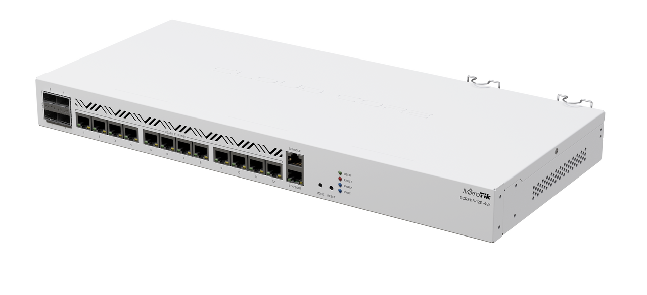 Routeur 12 ports RJ45, 4 ports SFP+ MikroTik CCR2116-12G-4S+