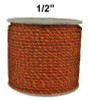 Tower Line 12.7mm 32 Strand Climbing Line - 200 FT - Sewn eye - Red Orange and Yellow