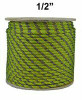 Tower Line 12.7mm 32 Strand Climbing Line - 200 FT - Sewn eye - Dark Blue Green and Yellow