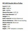 ARB-RP110D: CMI PULLEY CMI ALUM MICRO DOUBLE