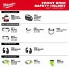 MIL-48-73-1130C: Milwaukee 6P (Ba) Frnt Brm Hard Hat Ty 1 Cl E- color