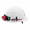 MIL-48-73-1221C: Milwaukee BOLT Full Brim Hard Hat w/6pt Ratcheting Suspension (USA) - Type 1, Class E- color White