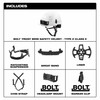 MIL-48-73-1331: Milwaukee BOLT Front Brim Safety Helmet (USA) - Type 2, Class E- color Black
