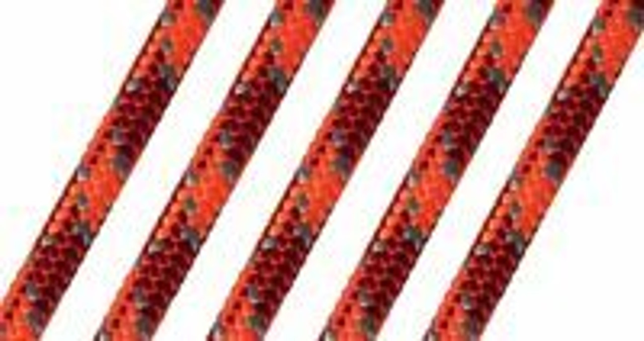 Cherry Bomb II 11.8mm 24 Strand Climbing Line - 150 FT - No eye - Red and Orange with Grey