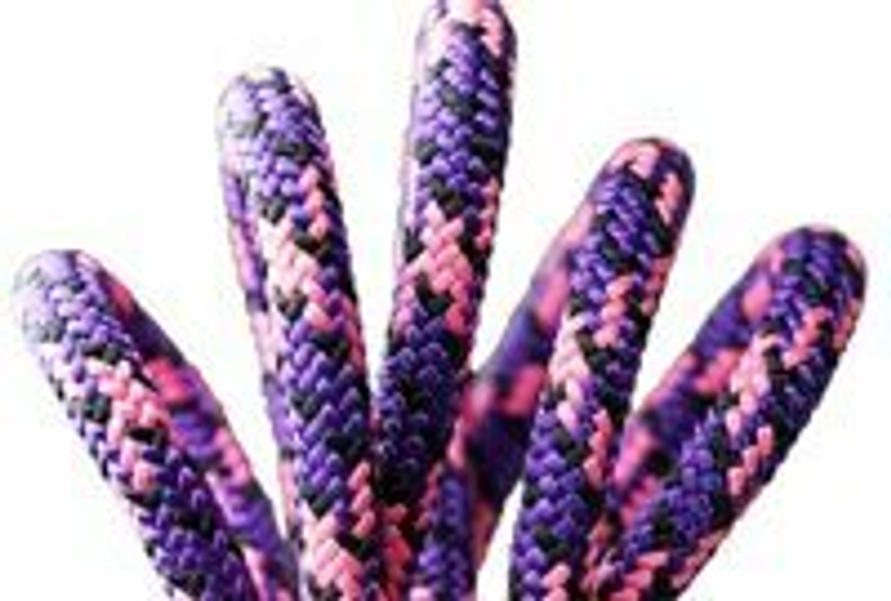 Purple Haze 11.2mm 24 Strand Climbing Line - 600 FT - No eye - Purple and Pink with Black