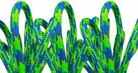 Blue Craze 11.2mm 24 Strand Climbing Line - 150 FT - No eye - Blue and Neon Green