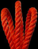 Husky 3-Strand Twisted Polyester Bull Rope Three Quarter Inch 3/4in - 200 FT - No eye - Orange