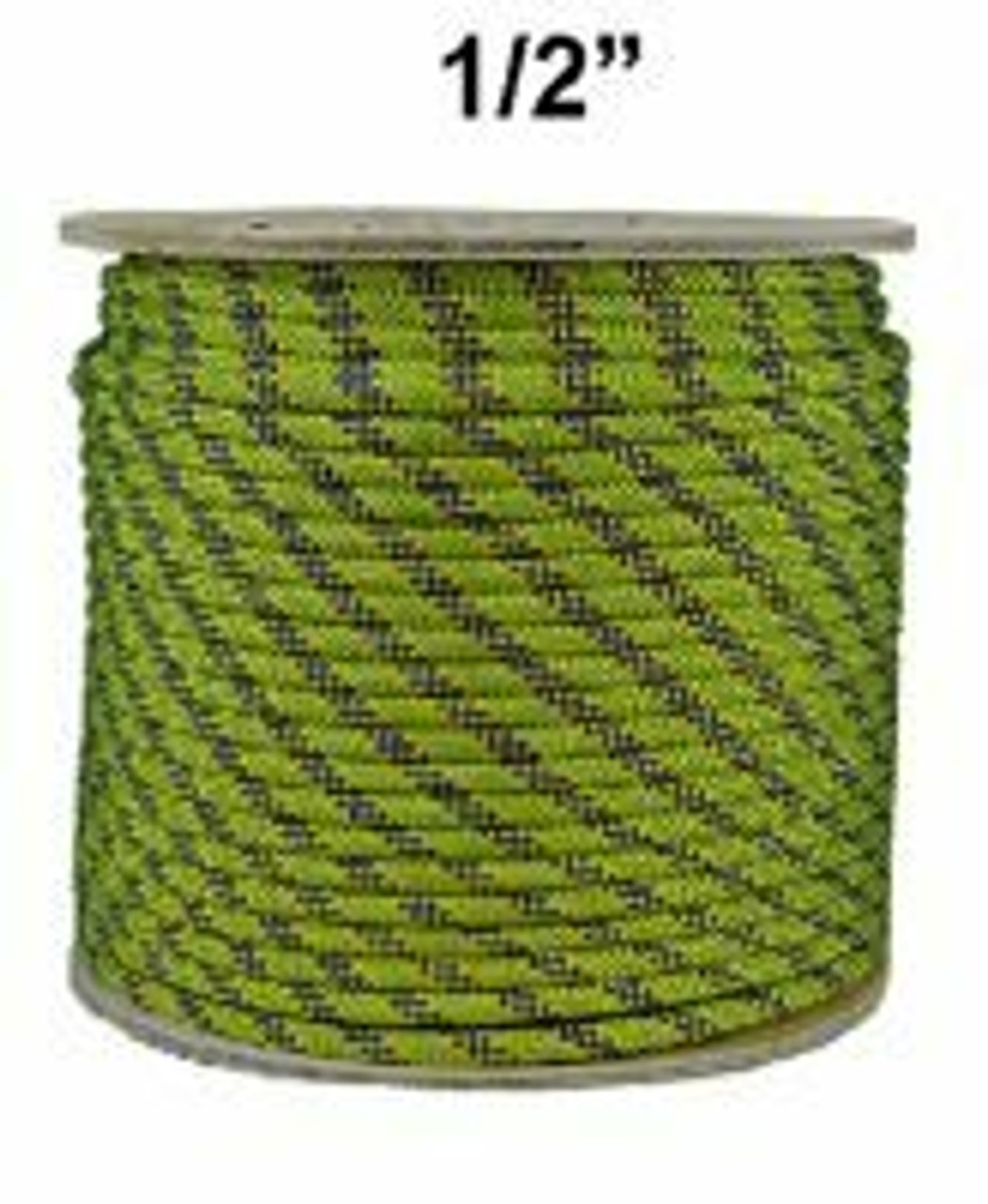 Tower Line 12.7mm 32 Strand Climbing Line - 600 FT - No eye - Dark Blue Green and Yellow