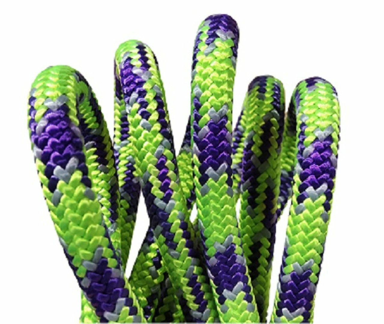 AGI-AG24SP118150PGG-SE1: All Gear Inc Rope, Mardi Gras, 11.8mm Dia, 150' Length, 1 Sewn Tight Eye