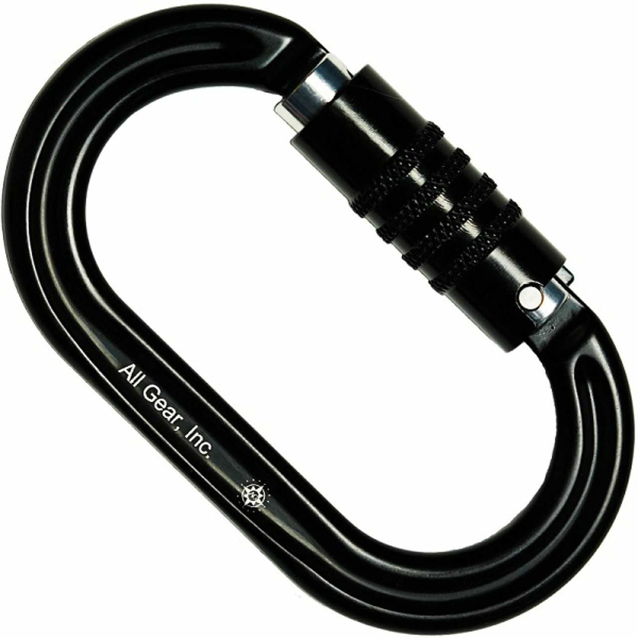 AGI-AGCBBO: All Gear Inc Black Oval Climbing Carabiner