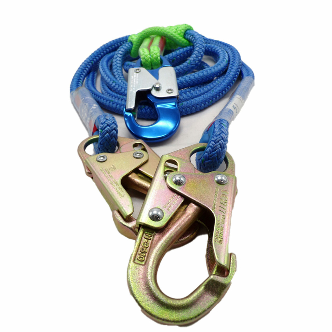 AGI-AGDBC12AL12-12: All Gear Inc 1/2 12' 2 in 1 Blue Lanyard with Snap