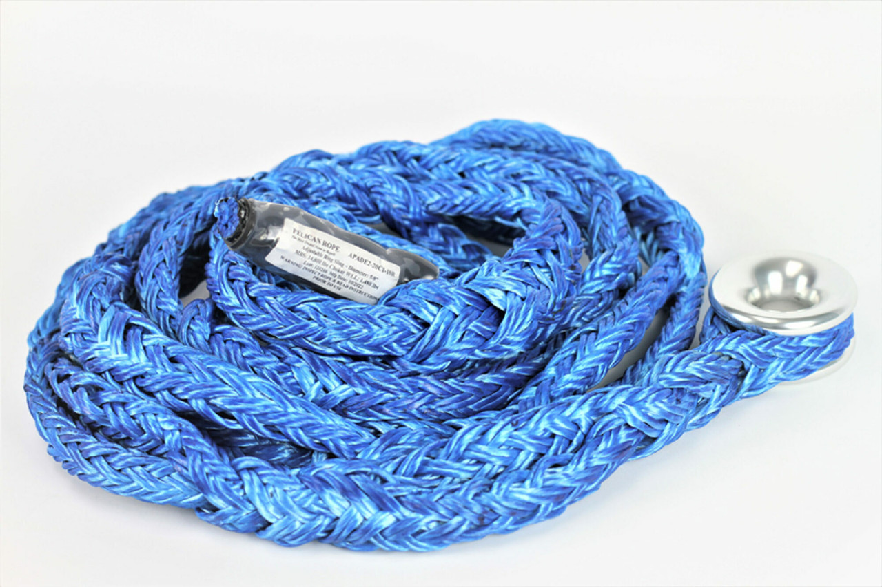 ARB-APADE2-20C1-10R: Pelican Rope ADJ RIG RING SLING 5/8 x10'