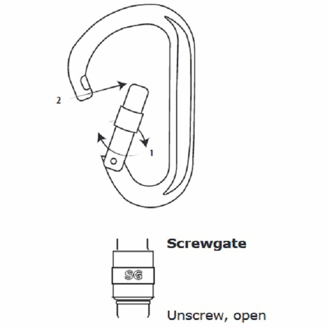 ARB-KL200SG1: ISC CARAB OF D 50KN SCRW